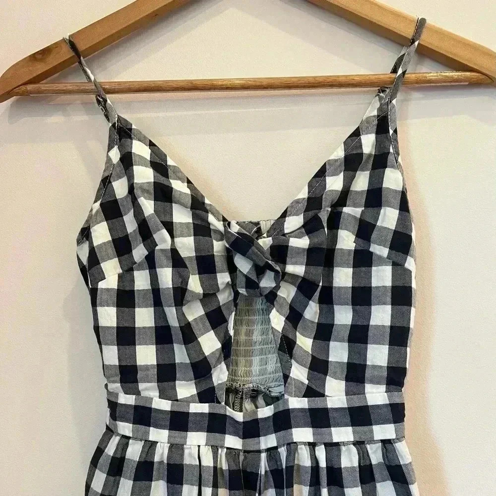 - American Eagle black and white gingham with romper - Picture 2 of 3